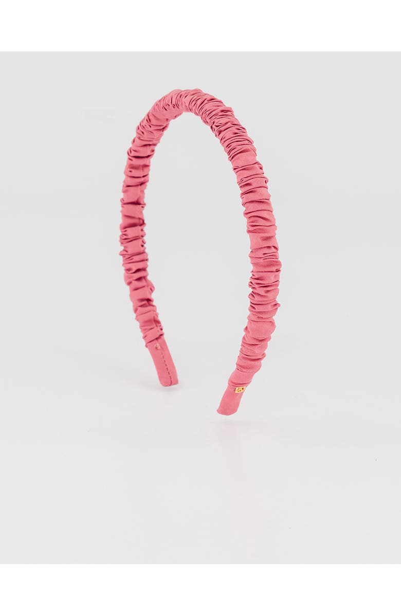 Alexandre de Paris Sourire d'Ete Silk Headband, Main, color, Melon