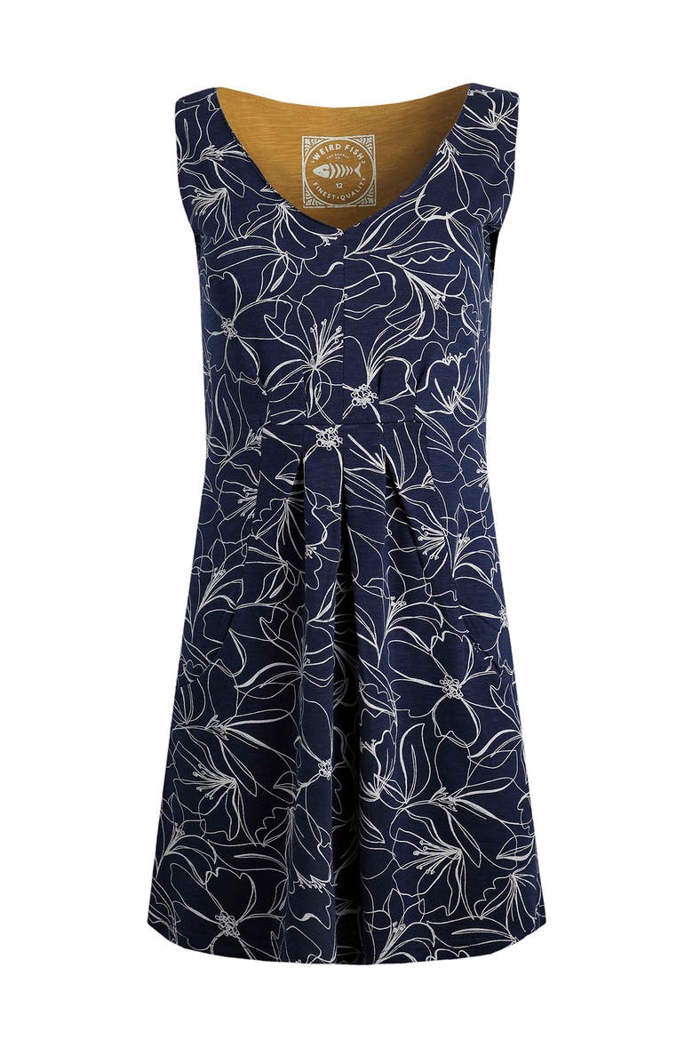 Indus Printed Jersey Tunic, Alternate, color, Dark Navy