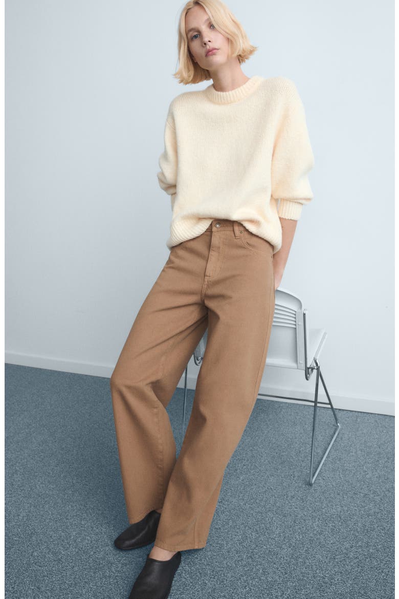 Low Rise Balloon Jeans, Alternate, color, SAND