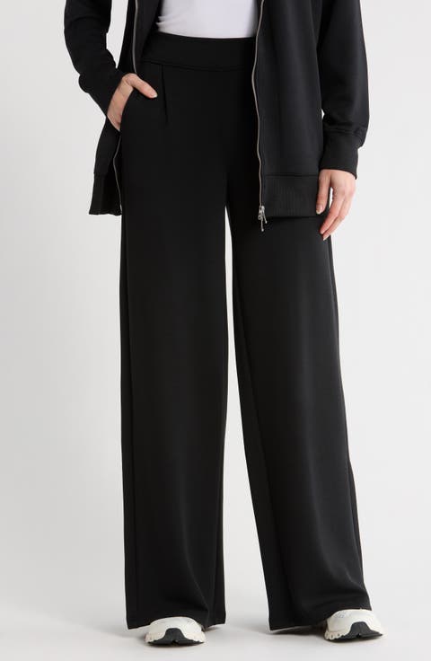 Scuba Knit Wide Leg Pants