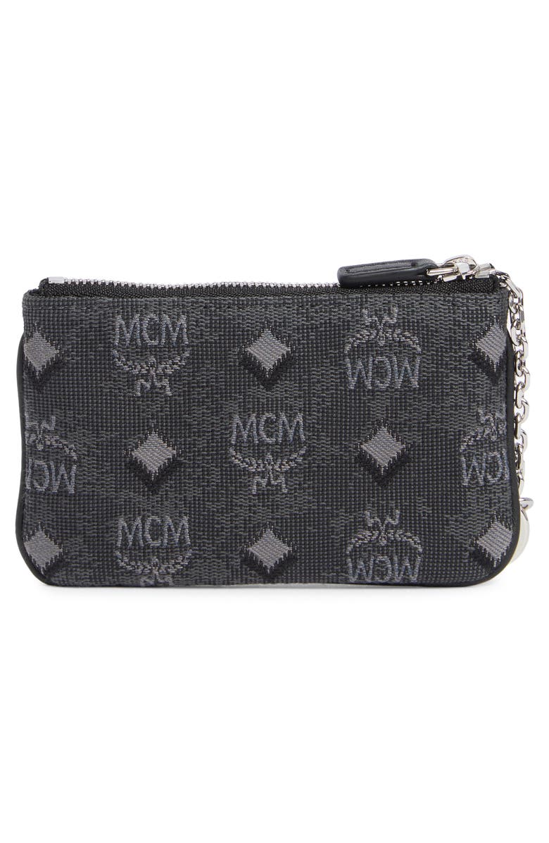 MCM Aren Monogram Wallet, Alternate, color, Dark Grey