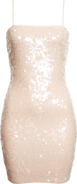 Alice + Olivia Delora Sequin Sleeveless Minidress