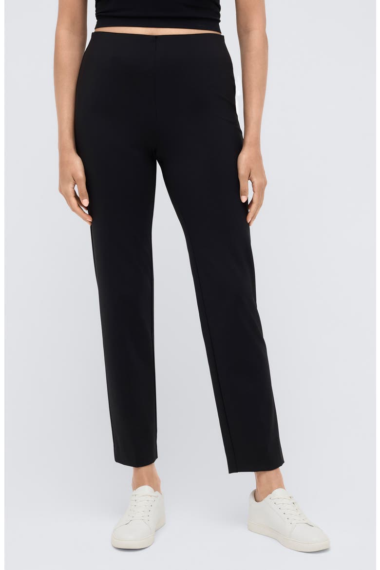 Slim Pull-On Pants, Main, color, BLACK