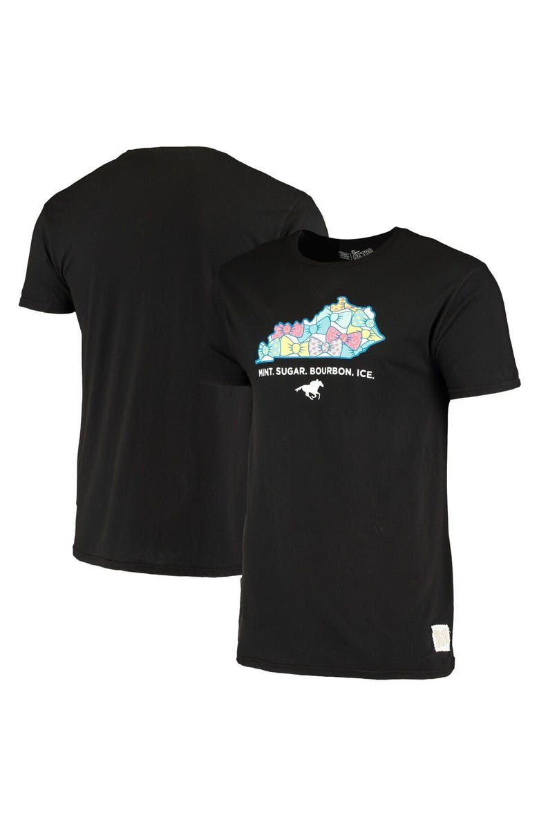 Retro Brand Men's Original Retro Brand Black Kentucky Derby State Bow Tie T-Shirt, Alternate, color,