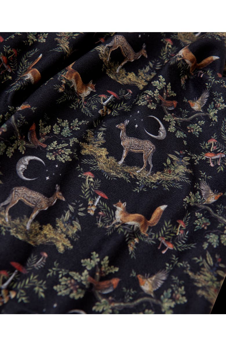 Fable England A Night's Tale Woodland Midnight Heavy Weight Scarf, Alternate, color, Black