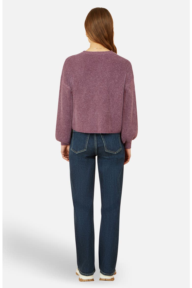 Marl Knit Cardigan, Alternate, color, Purple