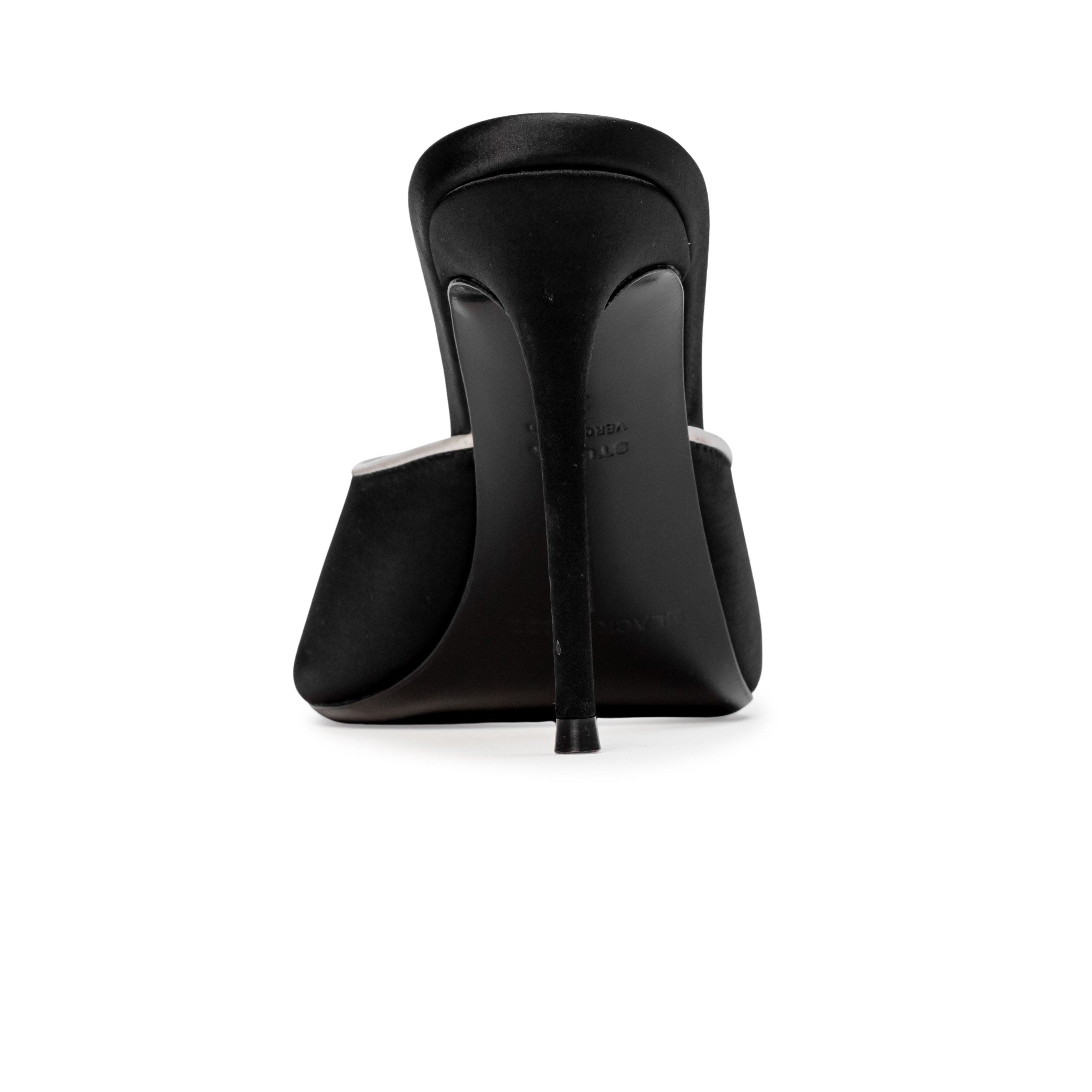 Amelia 100 Mule, Alternate, color, Black Satin