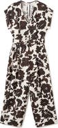 MANGO Floral Print Wide Leg Jumpsuit