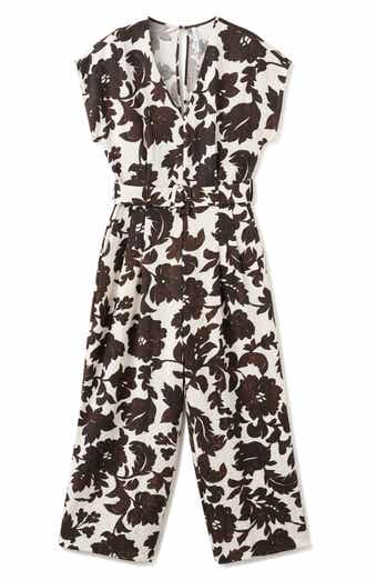 Floral Print Wide Leg Jumpsuit