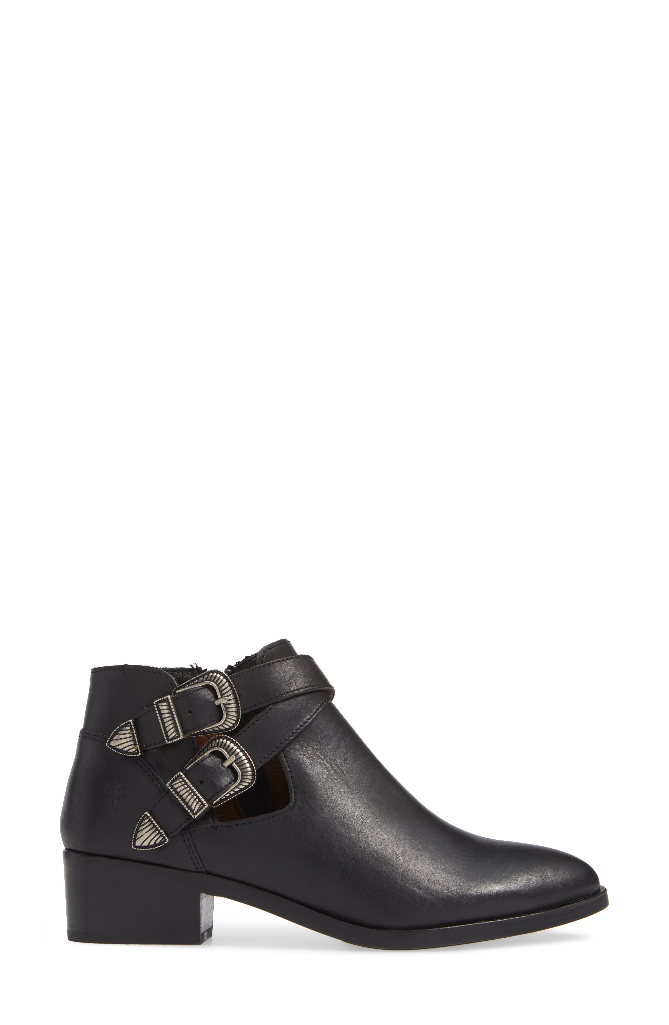 Ray Western Bootie, Alternate, color, BLACK LEATHER