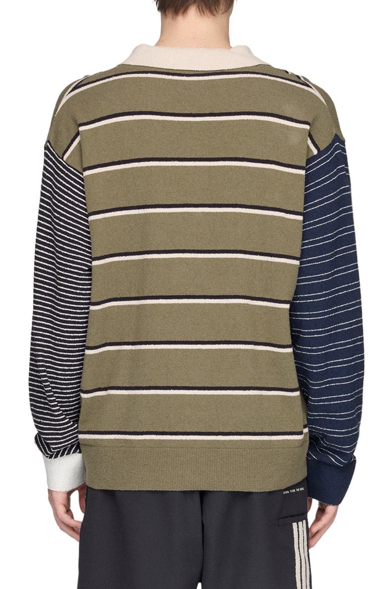 SFTM007 Long Sleeve Polo, Alternate, color, OLIVE STRATA/ ALUMINA/ BLACK