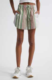 Stine Goya Stripe Organic Cotton Drawstring Shorts