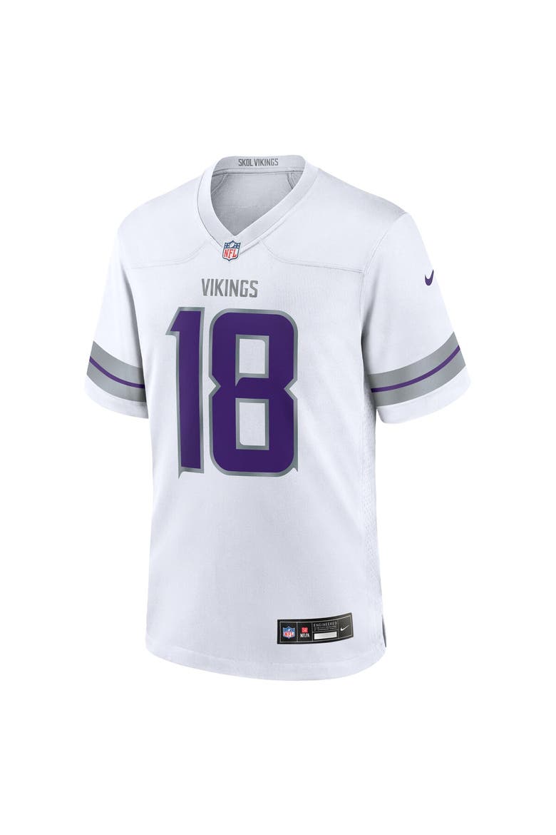 Men's Nike Justin Jefferson White Minnesota Vikings Alternate Game Player Jersey, Alternate, color, White