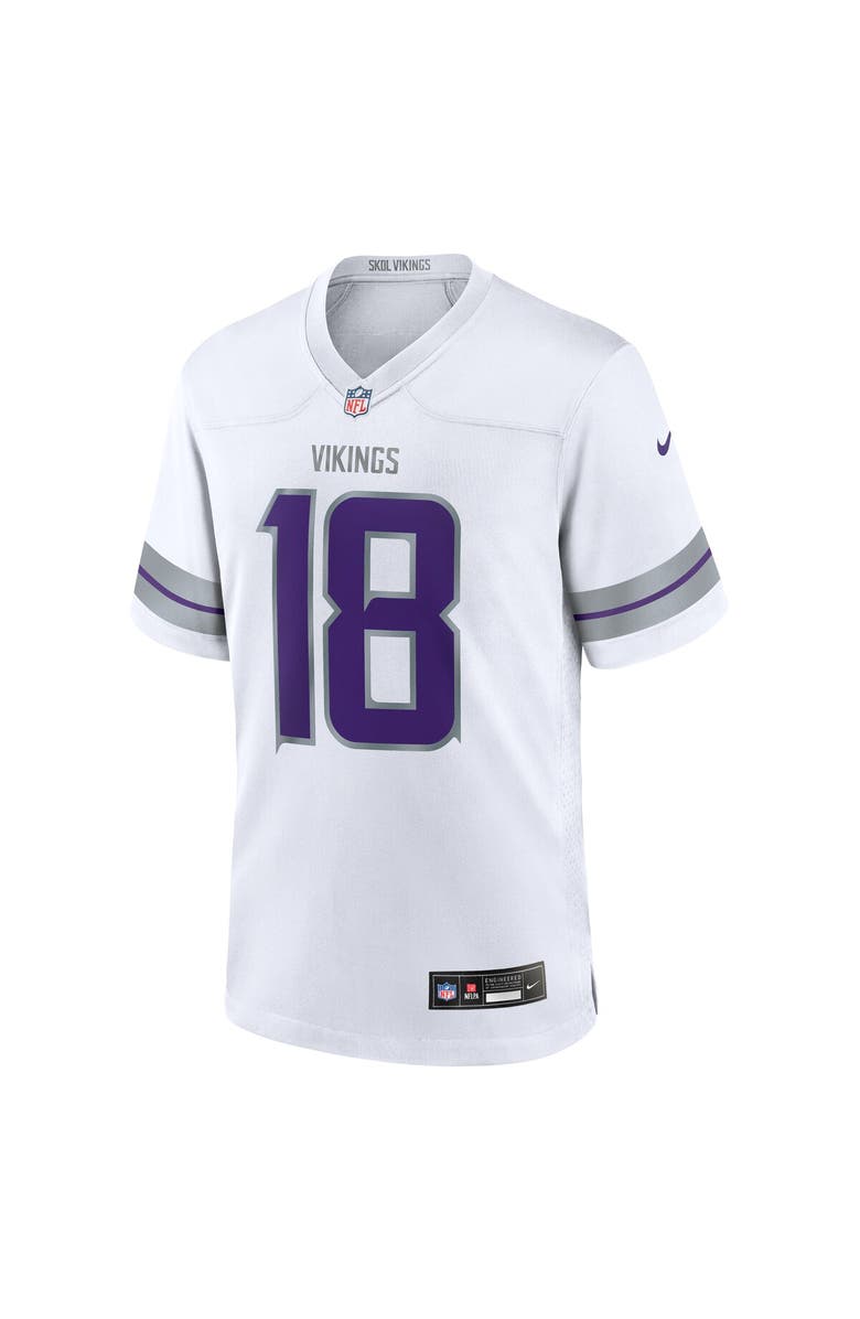 Nike Men's Nike Justin Jefferson White Minnesota Vikings Alternate Game Player Jersey, Alternate, color, White