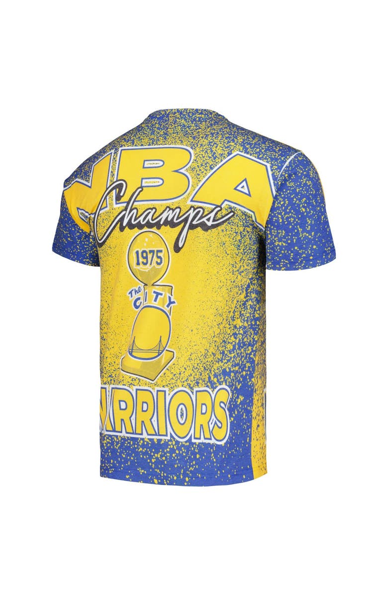 Mitchell & Ness Men's Mitchell & Ness Gold Golden State Warriors Hardwood Classics 1975 NBA Champions Champ City T-Shirt, Alternate, color, Gold