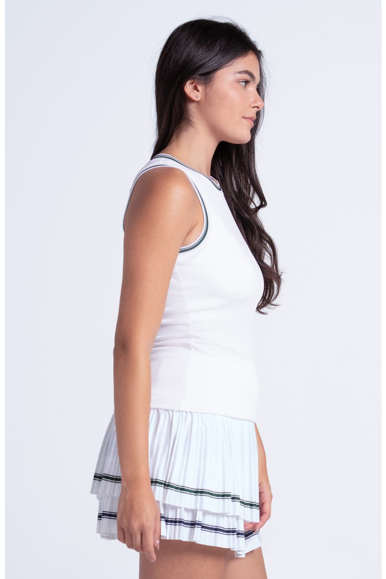 Preppy Court Tank, Alternate, color, White