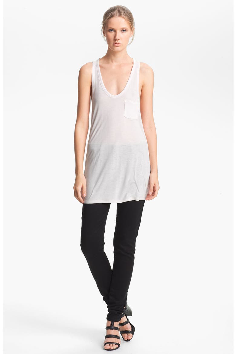 T by Alexander Wang Classic Pocket Tank, Main, color, MAGNOLIA