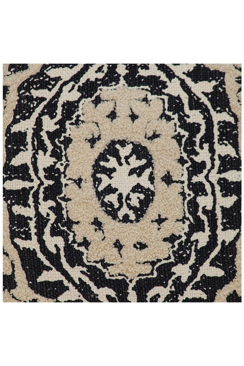 Abu Printed Accent Pillow, Alternate, color, BLACK