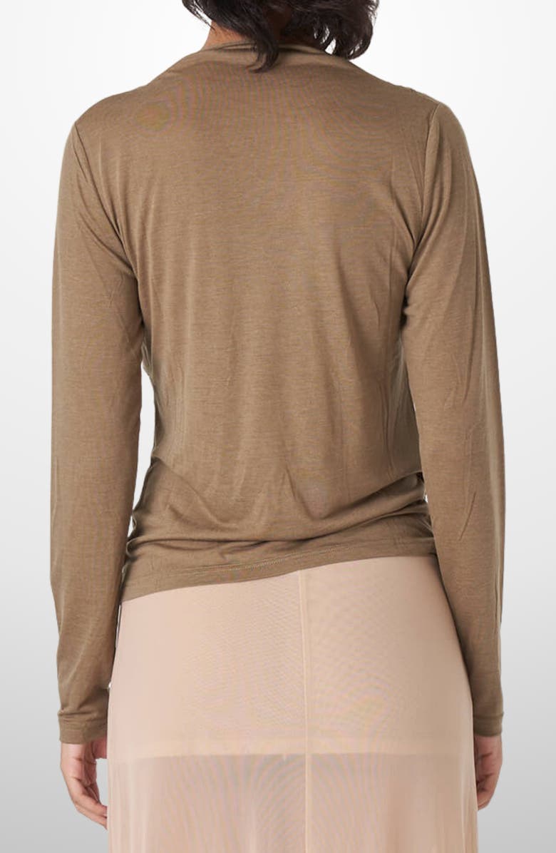 Find Me Now Ruched Boat Neck Top, Alternate, color, Dark Green