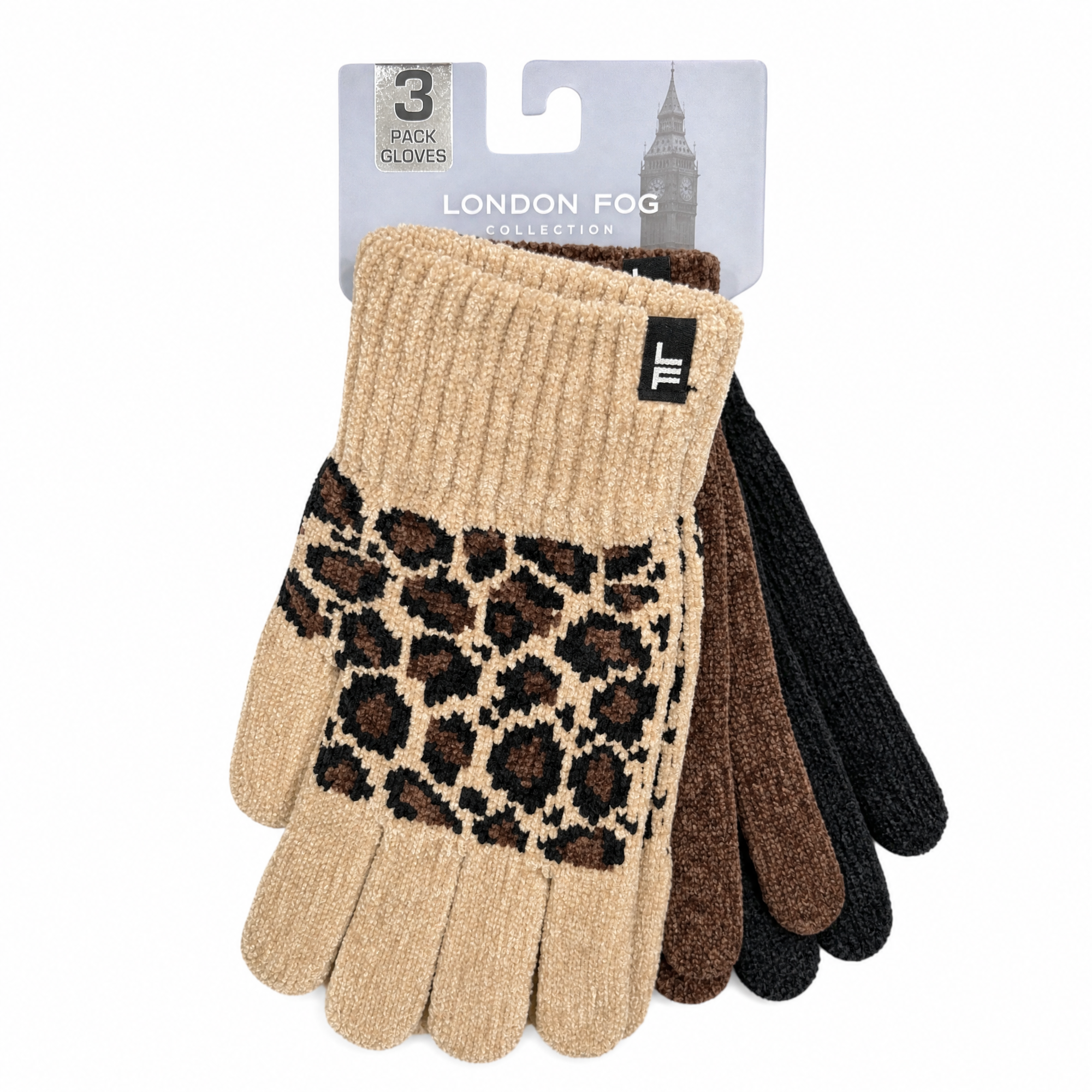 London Fog Women's 3-pack Chenille Knit Winter Glove (Women) | Nordstrom