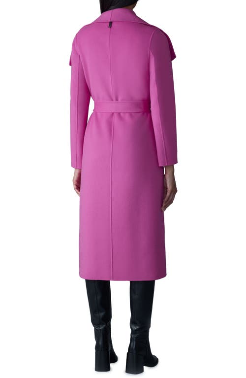 Mackage Mai Wool Belted Wrap Coat In Azalea