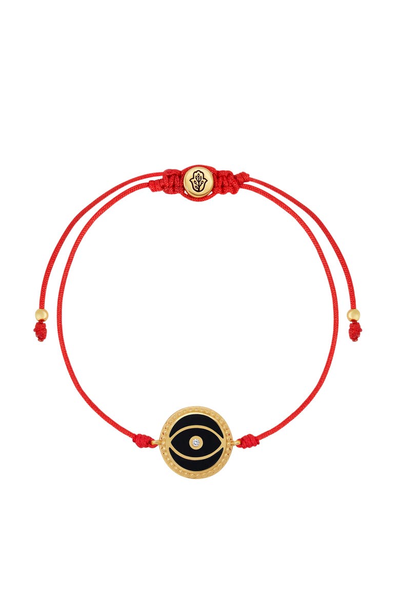 Karma and Luck Stabilizing Energy Black Onyx Evil Eye Red String Bracelet, Main, color, Red/Black