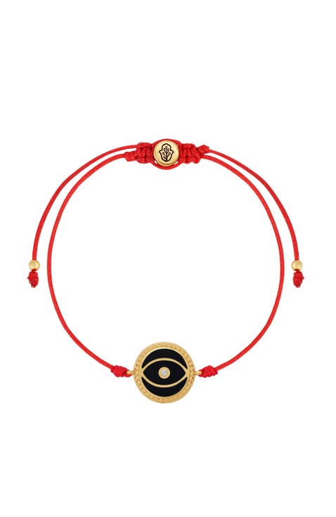 Stabilizing Energy Black Onyx Evil Eye Red String Bracelet