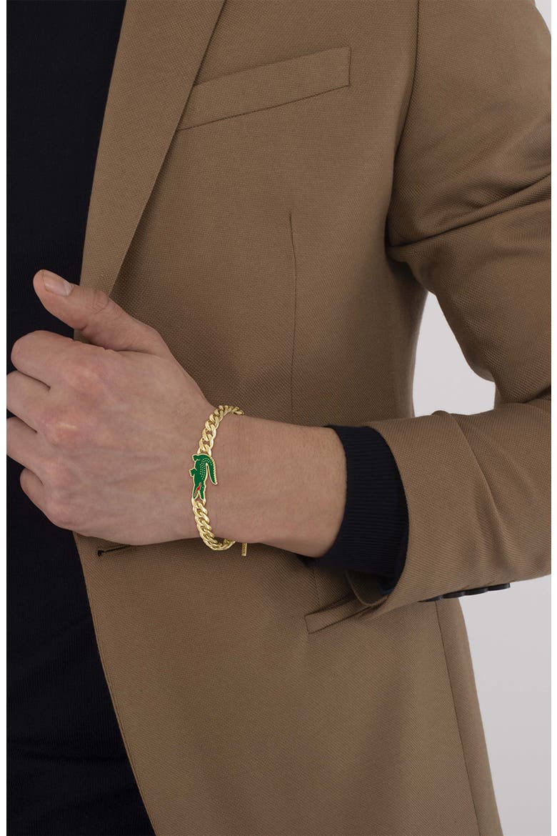 Arthor Crocodile Pendant Bracelet, Alternate, color, GOLD