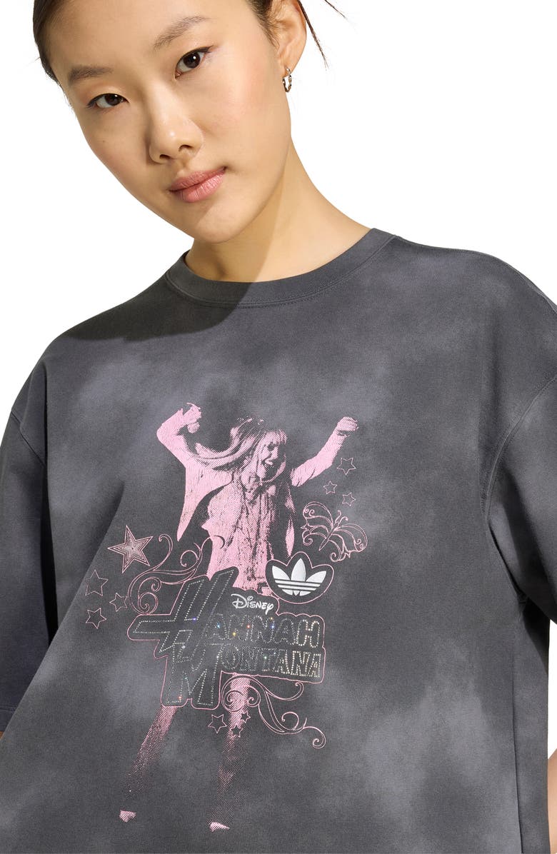 adidas Originals x Hannah Montana Cotton Graphic T-Shirt, Alternate, color, Black/ /