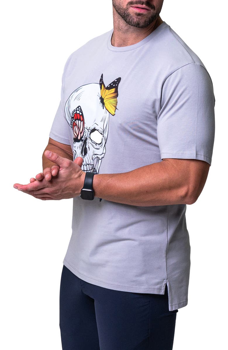 Maceoo Butterfly Skull Graphic T-Shirt, Alternate, color, 