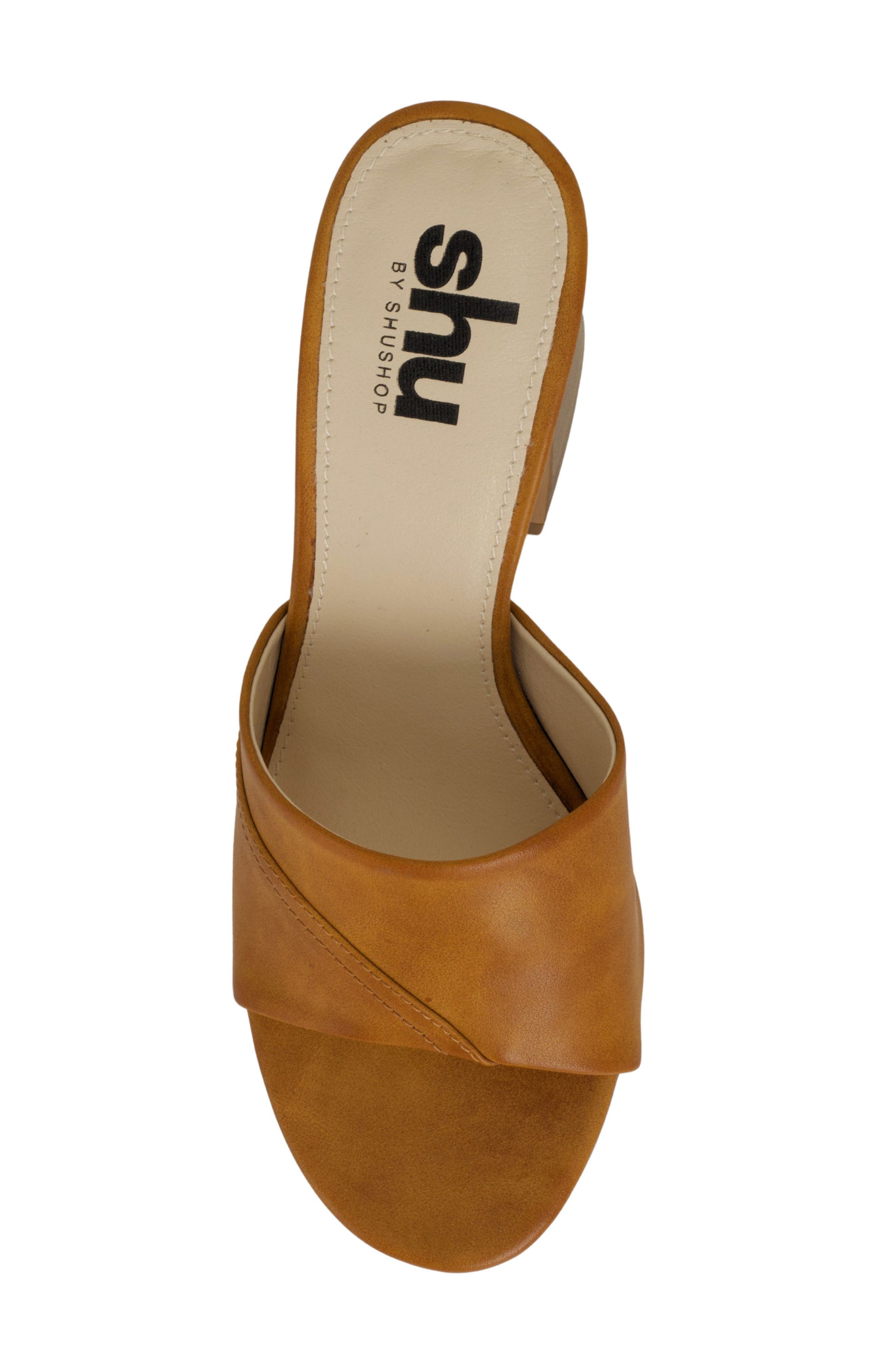 SHUSHOP Elsy Slide Sandal, Alternate, color, Camel