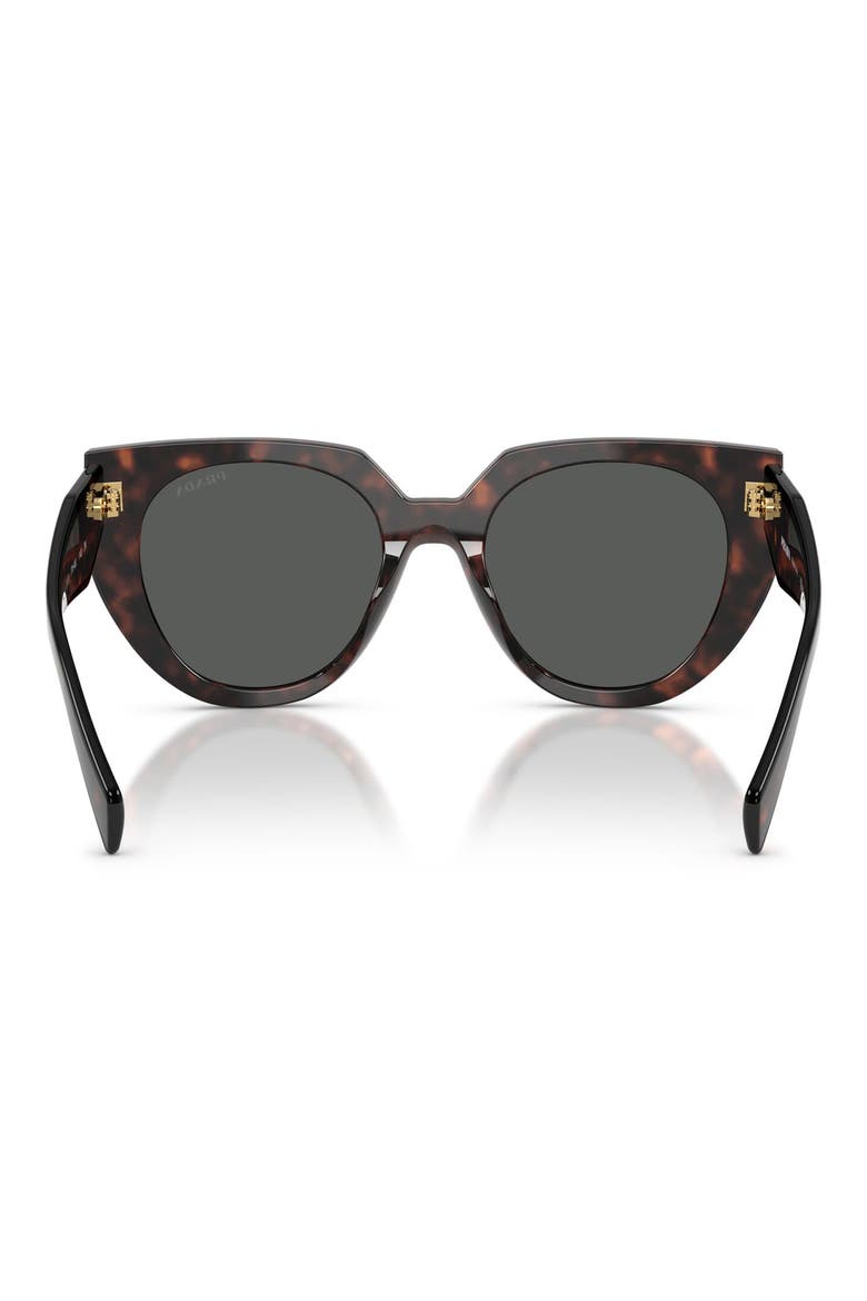 52mm Cat Eye Sunglasses, Alternate, color, ROOT TORTOISE / DARK GREY