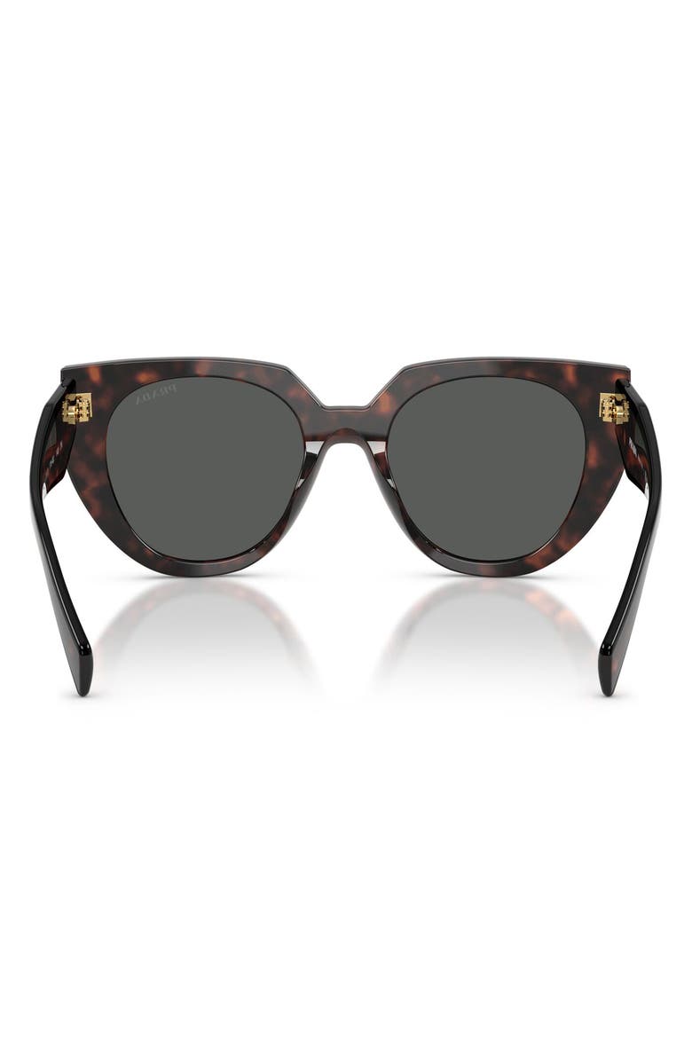Prada 52mm Cat Eye Sunglasses, Alternate, color, Root Tortoise / Dark Grey