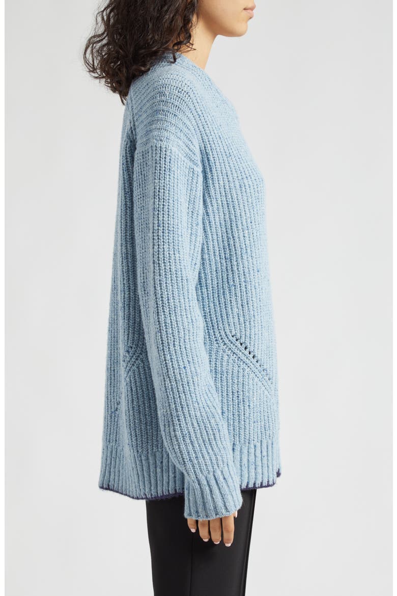 Heather Merino Wool Blend Sweater, Alternate, color, HEATHER DENIM BLUE