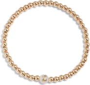 Nashelle Mother of Pearl Initial Beaded Bracelet
