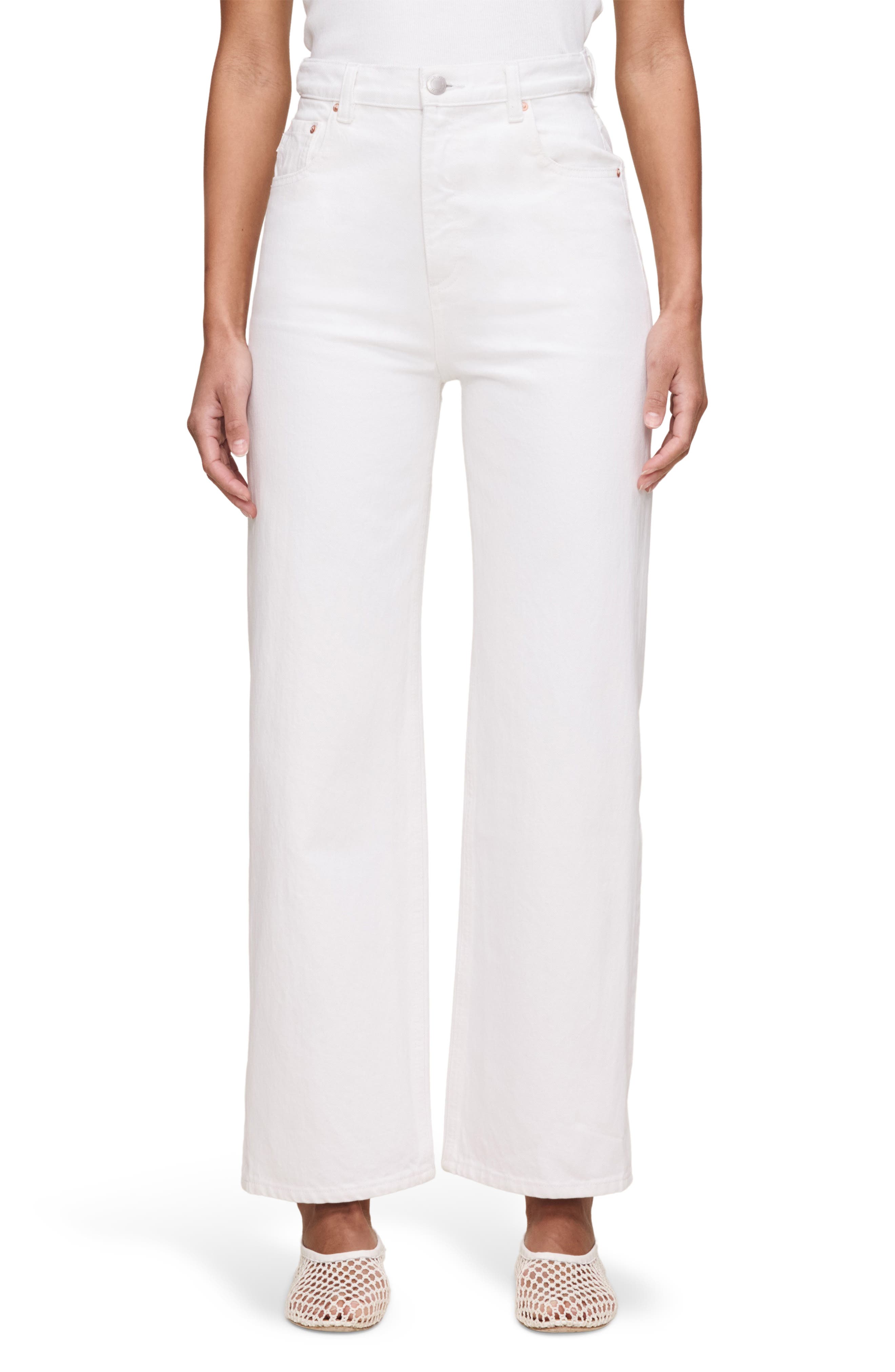DL1961 Karmine Refined High Waist Ankle Wide Leg Jeans