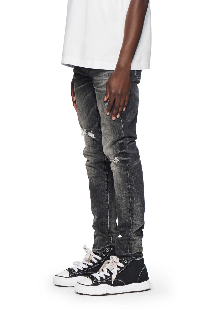 PURPLE BRAND Week Old Ripped Skinny Jeans, Alternate, color, 