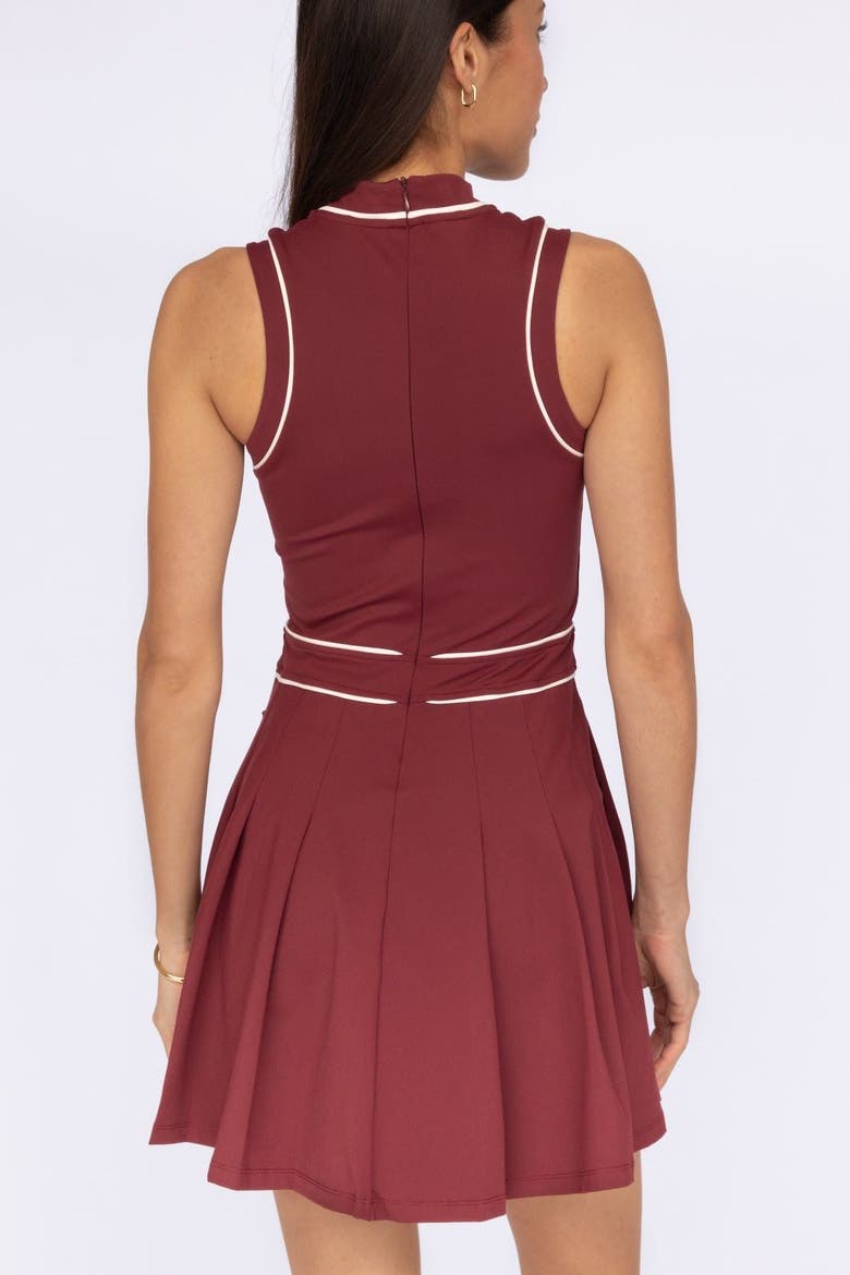 Tate Tennis Dress Regular Hem, Alternate, color, Burgundy