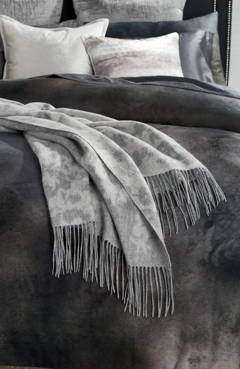 Michael Aram Orchid Wool Throw Blanket, Alternate, color,