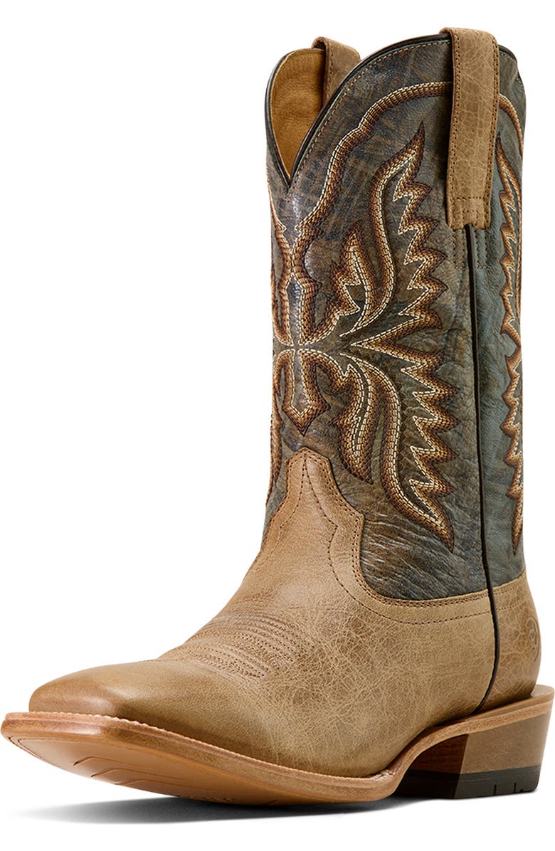 Ariat Preston Wide Square Toe Cowboy Boot, Alternate, color, Light Brown