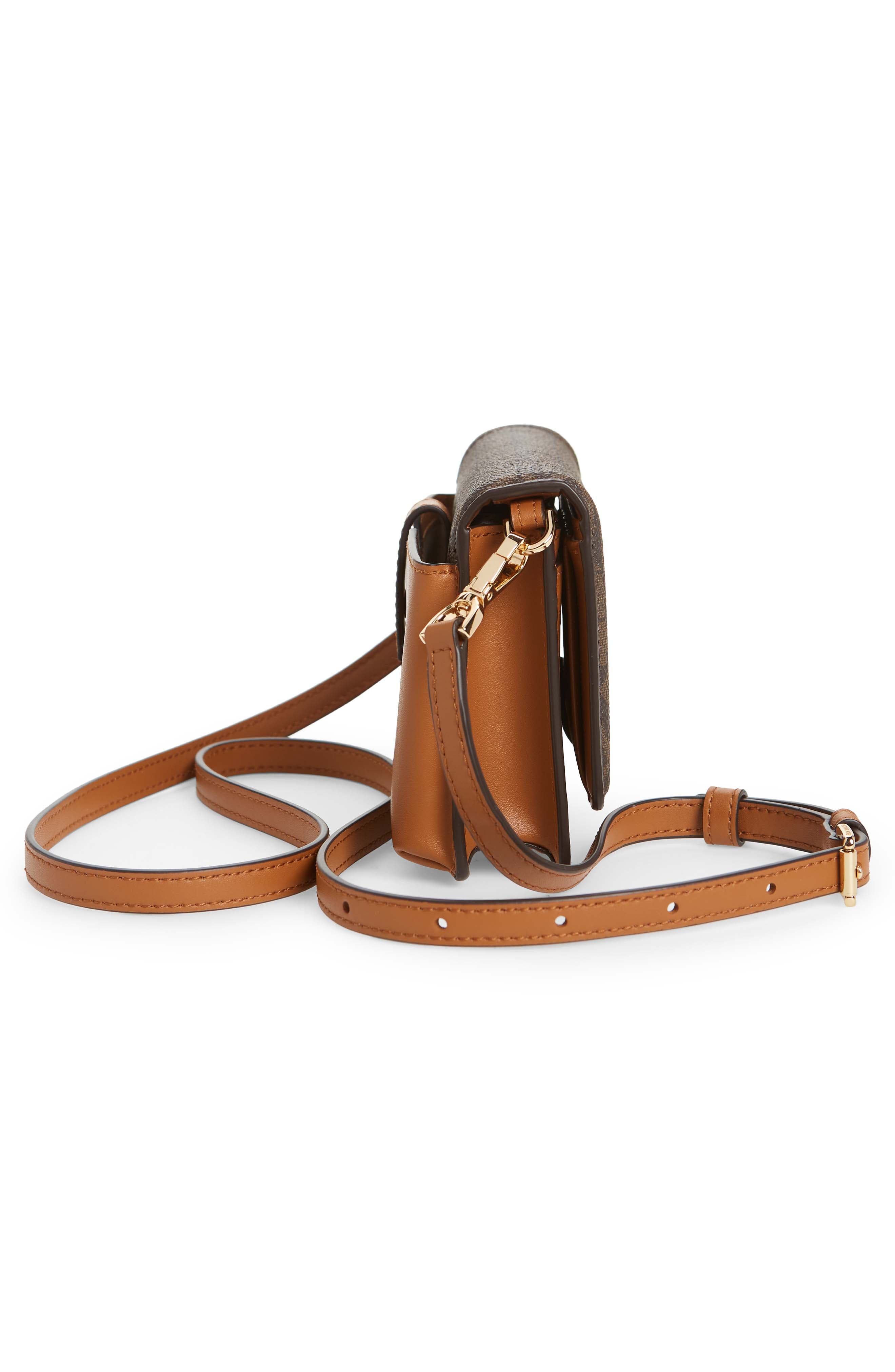 Jet Set Charm Small Phone Crossbody Bag, Alternate, color, BROWN/ ACORN
