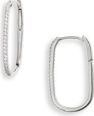 Nordstrom Demi Fine Skinny Oval Hoop Earrings
