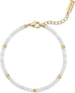 st. Moran 14k Yellow Gold Plated Moonstone Beaded Bracelet