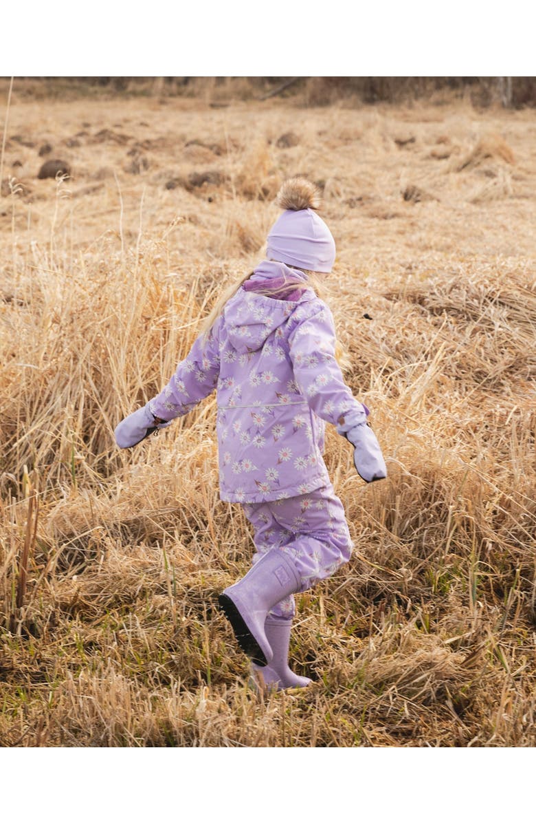 Deux par Deux 3-in-1 Two-Piece Daisy Mid-Season Outerwear Set, Alternate, color, Purple Daisy Print