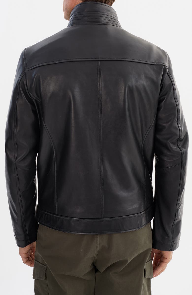 REGENCY Leather Bomber Jacket, Alternate, color, Black