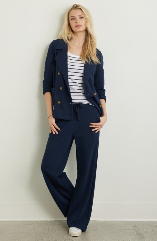 Caslonr Caslon(r) Double Breasted Knit Blazer In Navy Blazer