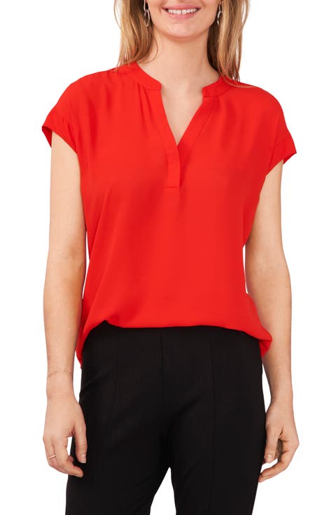 Split Neck Georgette Blouse