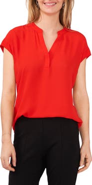 Chaus Split Neck Georgette Blouse