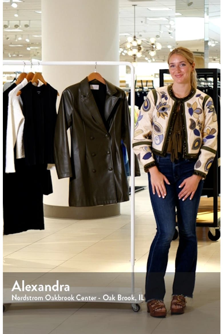 Clara Long Sleeve Faux Leather Blazer Minidress video