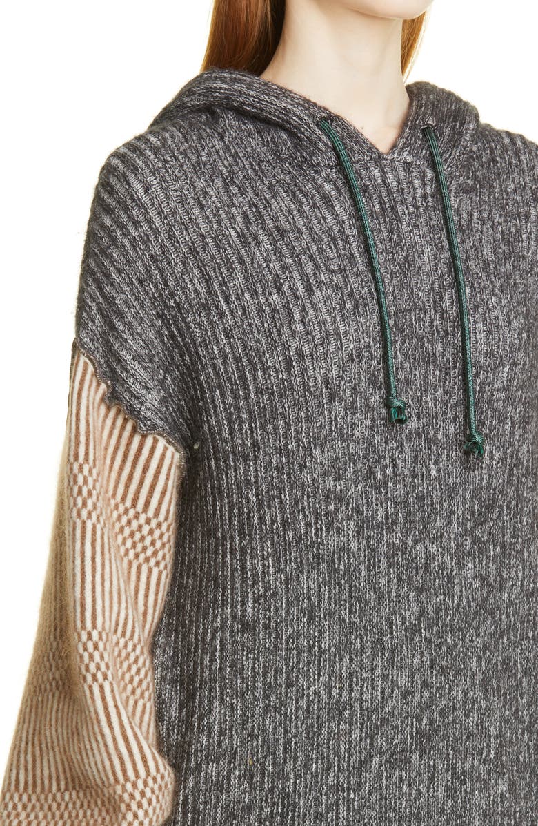 Acne Studios Gruis Oversize Knit Wool Blend Hoodie, Alternate, color, 